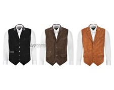 Mens Real Leather Waistcoat
