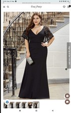 Ever-Pretty Full Length Evening Dress Size 5xl Fit UK 18 20 New with Tags Black