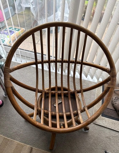 Bamboo swivel lounge chair - bamboo,