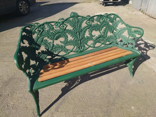 Coalbrookdale garden bench - garden,