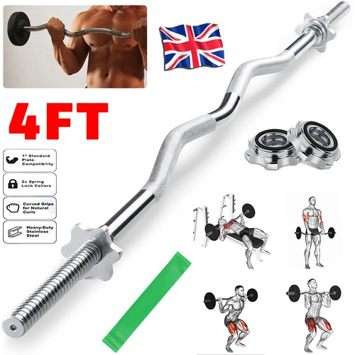 4ft curl spinlock barbell - ez,