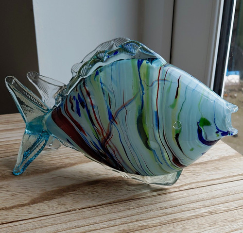 Glass fish ornaments - glass,