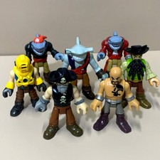7pcs Imaginext Pirate Adventures Shark Captain Hook Nemo Dave Jones Figures Toy