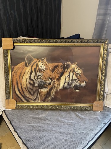 Tiger picture ornate gold - in,