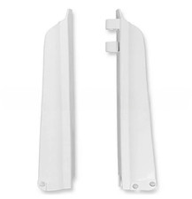 YAMAHA YZ 125 1996-2004 White Polisport Plastic Front Lower Fork Guards