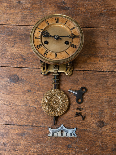 Vintage wall clock movement - vintage,