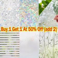 Bubble Free Frosted Window Film Self Adhesive Etched Privacy Glass Vinyl Film 5M