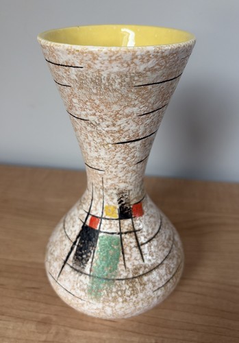 Mid century textured vase - textured, with