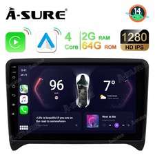 2+64G Android Auto Carplay GPS Radio for Audi TT MK2 2006-2014 Head Unit Sat Nav