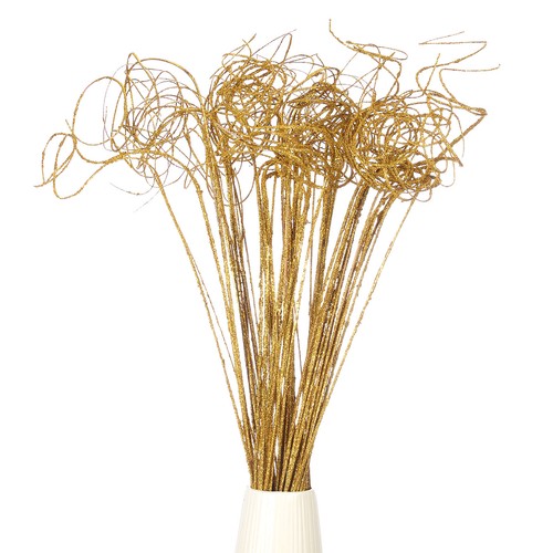 Pcs glitter dried curly - 60,