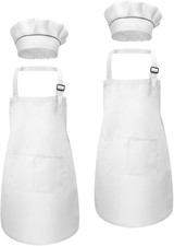 White Kids Apron and Chef Hat