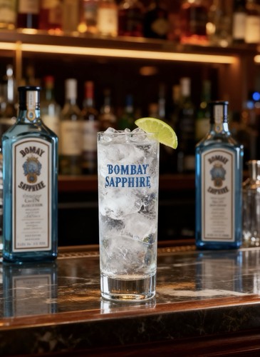 Bombay sapphire gin - bombay, glass