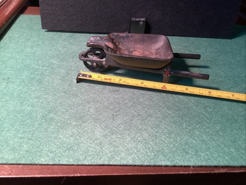 Vintage cast iron wheelbarrow - iron,