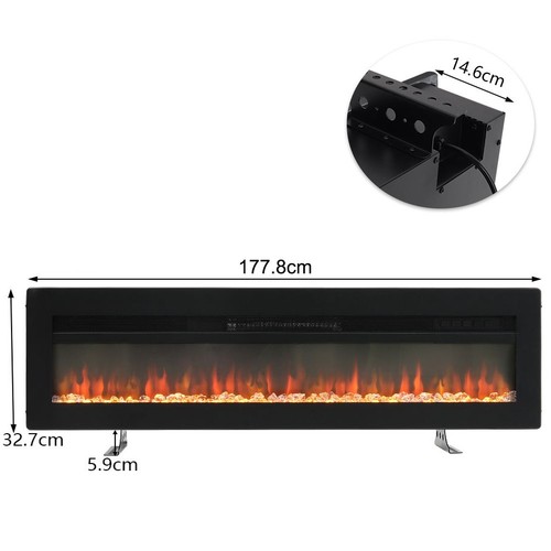 Wall media fireplace 80 - media, 50/60/80
