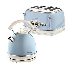Vintage Blue Kettle & 4-Slice