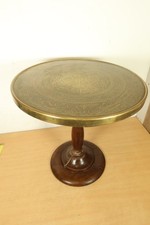 Vintage Low Round Table Brass
