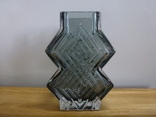WHITEFRIARS Double Diamond Vase 9759 in Pewter. Geoffrey Baxter