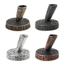 Vintage Metal Round Feather Dip Pen Holder Insertion Pens Organizer Accessory