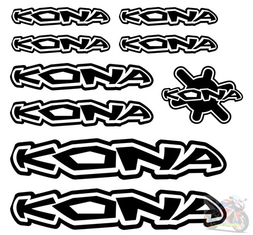 9pc kona decal sticker set - decal,