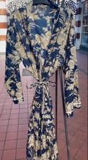 Dressing Gown Vintage Cotton Silk Blend Kimono Obi Belt Fukuro