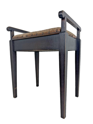 Vintage wooden piano stool - vintage,