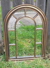 New Copper Arch Shape Indoor/Outdoor Garden Home Mirror Lightweight Any Weather