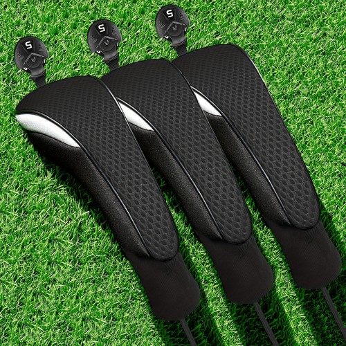 Pack long golf head covers - 3,