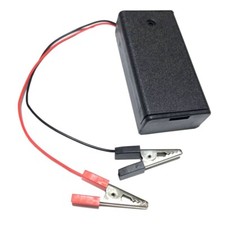 2 x AA Battery Holder Box Case Enclosed with On/Off Switch, alligator clips