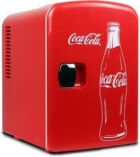 Coca Cola Classic Mini Fridge Refrigerator for Bedroom Skincare Office Portable