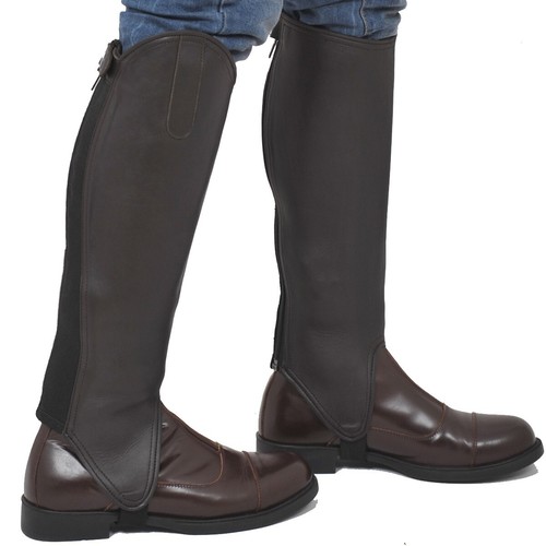 Genuine soft leather gaiters - soft,