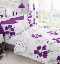 Duvet set purple poppy bedding