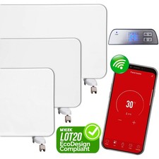 Wall Mounted Electric Panel Heater 2000W Bathroom Safe Radiator Timer Thermostat