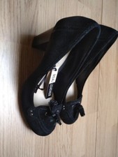 Ladies lovely leather high heels shoes size 4 UK 37 EU NEW