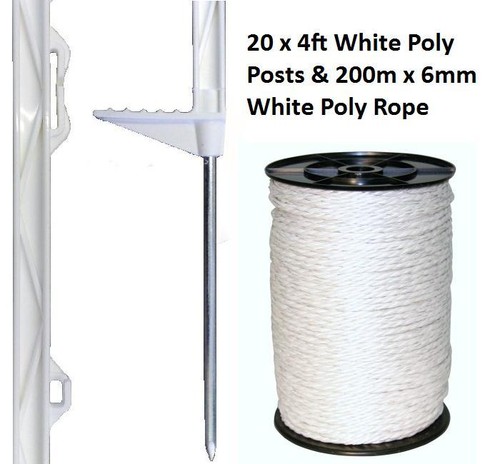 White 4ft posts 6mm - 4ft,