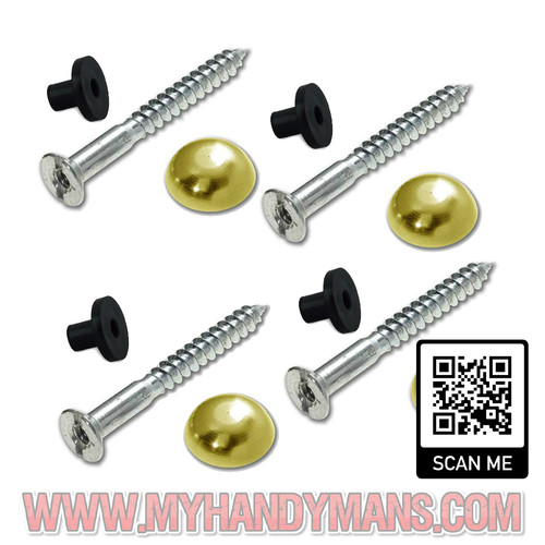 Mirror screws brass - mirror,