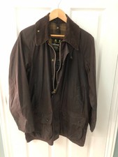 Barbour Beaufort Classic Waxed Brown Jacket 44 Excellent Condition