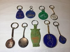 VTG Advertising KEYCHAIN LOT RCA Nipper His Masters Voice Phonograph NJ BELL OWL