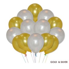 Black And Gold Pack of 20-100 10" Latex Balloons Birthday Party Decorations UK