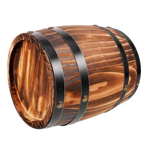 Vintage oak wood wine barrel - wood,