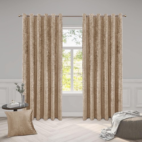 Luxury crushed velvet curtains - crushed,