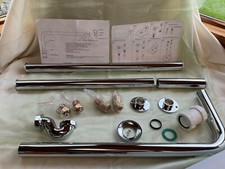 Chrome Roll Top Bath Set with Adjustable Bath Legs, Shallow Seal Trap & Fittings