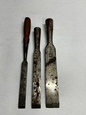 Underhill Edge Tool  1.5", 1", 3/4" Wide Slick Timber Frame Framing Chisel Set