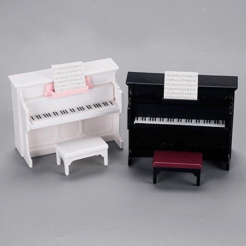 Dollhouse piano with stool - with,