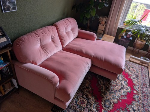 Vintage style pink - pink, sofa