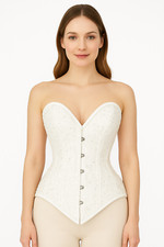 Corset Red Sequin Steel Boned