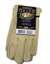 VTG Wells Lamont Cowhide Leather Grip Gloves 1178M Medium Wrist Cinch NOS W/Tags