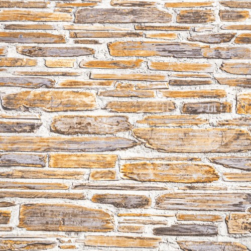 Brown grey brick wallpaper - grey, 3d