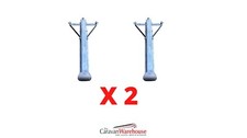 2 x Static Caravan Corner Steady Legs Galvanised 24"
