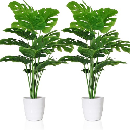 2pcs artificial monstera tree - artificial,