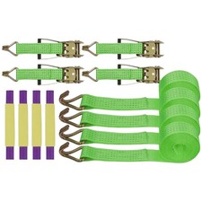 4pcs Truck Car Tire Wheel Link Straps Trailer Recovery Ratchet Tie Down Straps